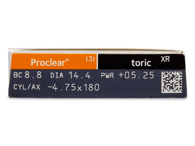 Proclear Toric XR (3 lentile) - vizualizare parametrii