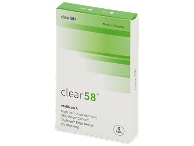 Clear 58 (6 lentile) - Bi-weekly contact lenses