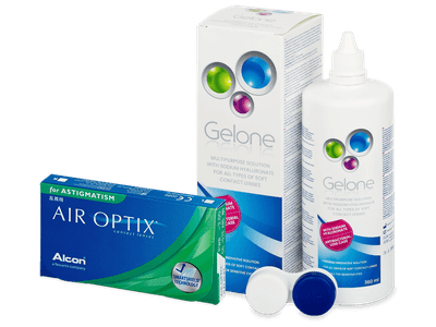 Air Optix for Astigmatism (6 lentile) + soluție Gelone 360 ml - Pachet avantajos