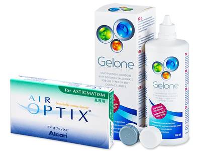 Air Optix for Astigmatism (6 lentile) + soluție Gelone 360ml - design-ul vechi