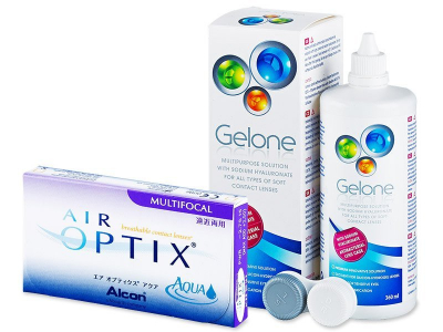 Air Optix Aqua Multifocal (6 lentile) + soluție Gelone 360ml - design-ul vechi