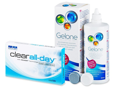 Clear All-Day (6 lentile) + soluție Gelone 360 ml - Pachet avantajos