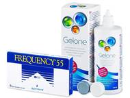 Frequency 55 (6 lentile) + solutie Gelone 360ml Pachete economice - Frequency 55 (6 lentile) + solutie Gelone 360ml