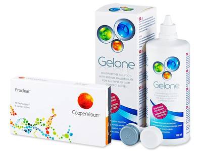 Proclear Compatibles Sphere (6 lentile) + soluție Gelone 360 ml - design-ul vechi