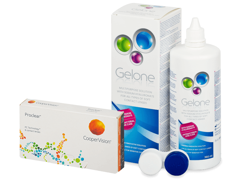 Proclear Compatibles Sphere (6 lentile) + soluție Gelone 360 ml - Pachet avantajos