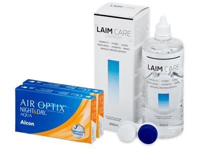 Air Optix Night and Day Aqua (2x3 lentile) + soluție Laim-Care 400ml