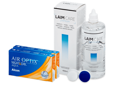 Air Optix Night and Day Aqua (2x3 lentile) + soluție Laim-Care 400ml