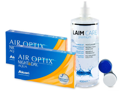 Air Optix Night and Day Aqua (2x3 lentile) + soluție Laim-Care 400ml - Previo