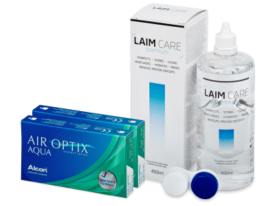Air Optix Aqua (2x3 lentile) +soluție Laim-Care 400ml