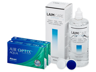 Air Optix Aqua (2x3 lentile) +soluție Laim-Care 400ml