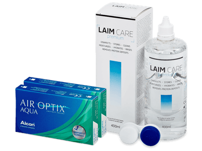 Air Optix Aqua (2x3 lentile) +soluție Laim-Care 400ml