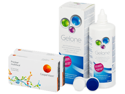 Proclear Multifocal (2x3 lentile) + soluție Gelone 360 ml