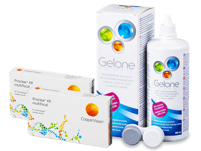 Proclear Multifocal XR (2x3 lentile) + soluție Gelone 360 ml