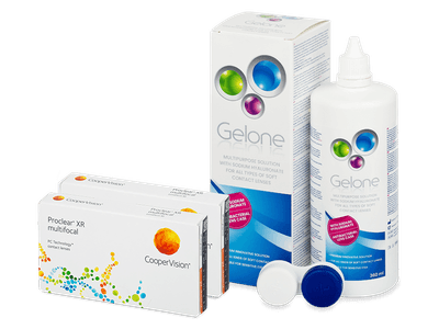 Proclear Multifocal XR (2x3 lentile) + soluție Gelone 360 ml