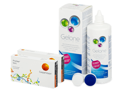 Proclear Toric XR (2x3 lentile) + soluție Gelone 360 ml