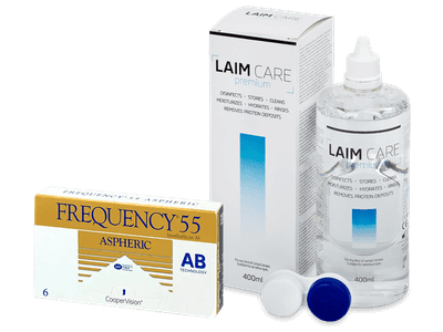 Frequency 55 Aspheric (6 lentile) + soluție Laim-Care 400ml