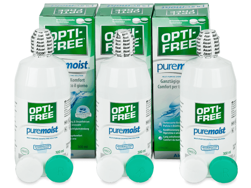Soluție OPTI-FREE PureMoist 3 x 300 ml - Pachet economic triplu-soluții