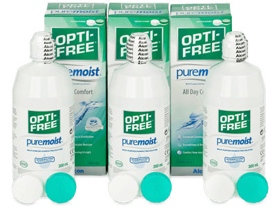 Soluție OPTI-FREE PureMoist 3 x 300 ml - Pachet economic triplu-soluții