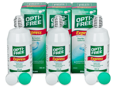 Soluție OPTI-FREE Express 3 x 355 ml  - Pachet economic triplu-soluții