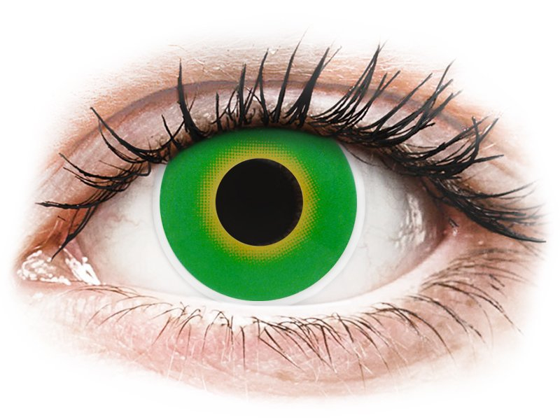 ColourVUE Crazy Lens - Hulk Green - fără dioptrie (2 lentile) - Lentile colorate