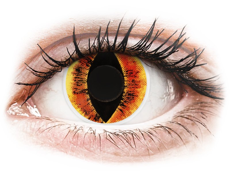 ColourVUE Crazy Lens - Saurons Eye - fără dioptrie (2 lentile) - Lentile colorate