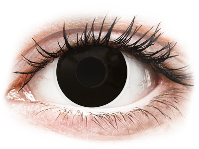 ColourVUE Crazy Lens - BlackOut - cu dioptrie (2 lentile) - Lentile colorate