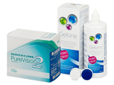 PureVision 2 (6 lentile) + soluție Gelone 360 ml