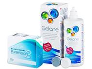 PureVision 2 (6 lentile) + soluție Gelone 360ml Pachete economice - PureVision 2 (6 lentile) + soluție Gelone 360ml