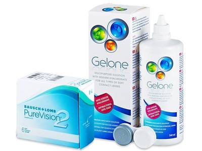 PureVision 2 (6 lentile) + soluție Gelone 360ml