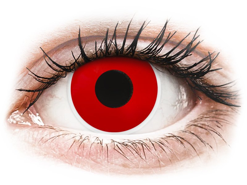 ColourVUE Crazy Lens - Red Devil - cu dioptrie (2 lentile) - Lentile colorate