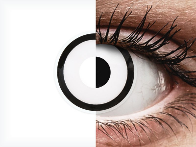 ColourVUE Crazy Lens - White Zombie - cu dioptrie (2 lentile)