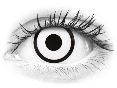 ColourVUE Crazy Lens - White Zombie - cu dioptrie (2 lentile)