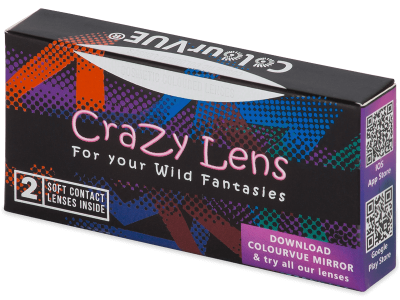 ColourVUE Crazy Lens - White Zombie - cu dioptrie (2 lentile) - Lentile colorate
