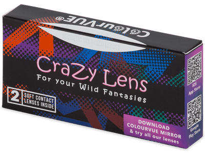 ColourVUE Crazy Lens - White Zombie - cu dioptrie (2 lentile) - Lentile colorate