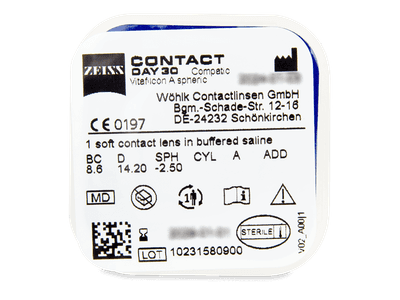 Carl Zeiss Contact Day 30 Compatic (6 lentile) - vizualizare ambalaj