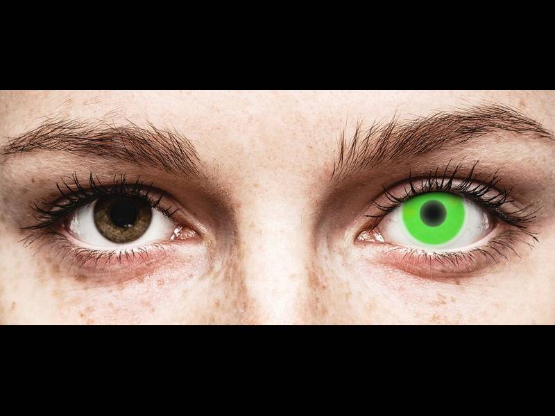 ColourVUE Crazy Glow Green - fără dioptrie (2 lentile)