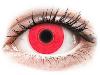 ColourVUE Crazy Glow Red - fără dioptrie (2 lentile)