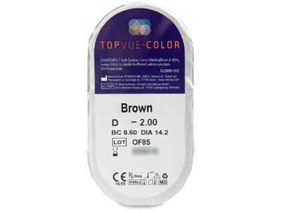 TopVue Color - Brown - cu dioptrie (2 lentile) - vizualizare ambalaj