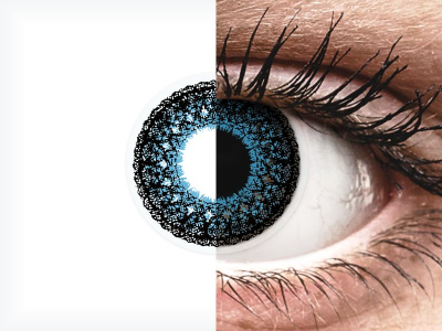 ColourVUE Eyelush Blue - cu dioptrie (2 lentile)