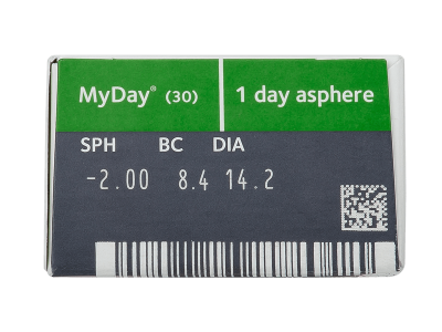 MyDay daily disposable (30 lentile) - vizualizare parametrii