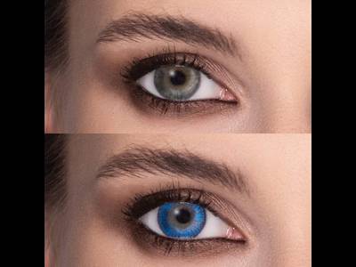 FreshLook ColorBlends True Sapphire - cu dioptrie (2 lentile)