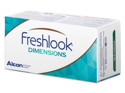 FreshLook Dimensions Carribean Aqua - fără dioptrie (2 lentile)