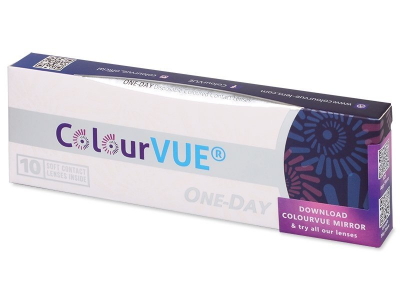 ColourVue One Day TruBlends Blue - cu dioptrie (10 lentile) - Produsul este disponibil și în acest pachet