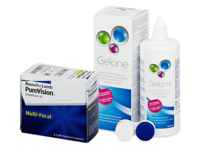 PureVision Multi-Focal (6 lentile) + soluție Gelone 360 ml
