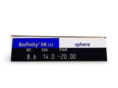 Biofinity XR (3 lentile) - vizualizare parametrii