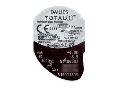 Dailies TOTAL1 (90 lentile) - vizualizare ambalaj