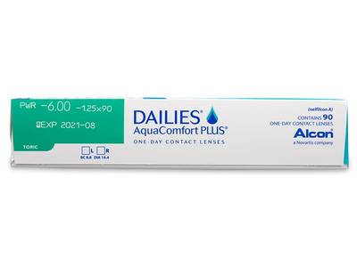 Dailies AquaComfort Plus Toric (90 lentile) - vizualizare parametrii