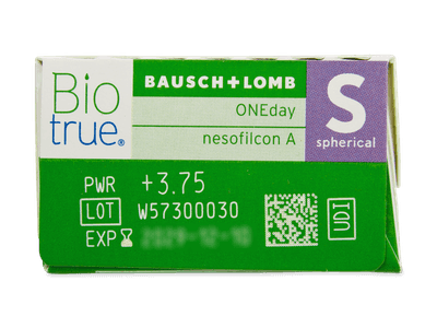 Biotrue ONEday (30 lentile) - vizualizare parametrii