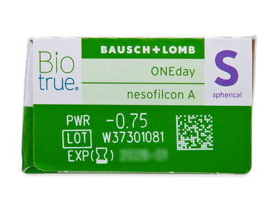 Biotrue ONEday (30 lentile) - vizualizare parametrii