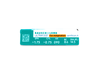 Bausch + Lomb ULTRA for Astigmatism (6 lentile) - vizualizare parametrii